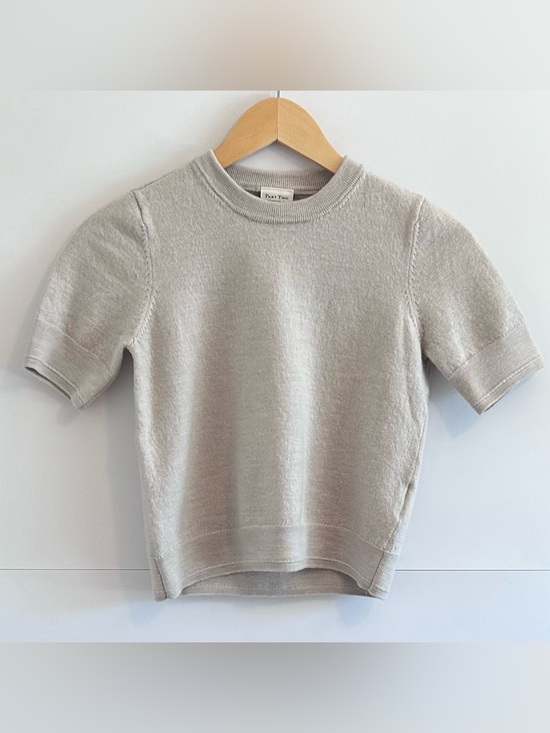 Part Two (Copenhagen) Tops - Part Two Danish Design 100% Wool Top Beige Short Sleeve Scandi Minimalist Medium
